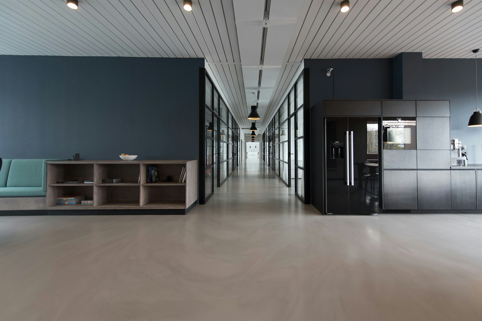 Reception and meeting corridor of a professional office